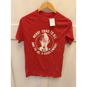 Men’s NEW With Tags The Office Dwight Schrute Elf Christmas Tee Shirt Funny Sz S